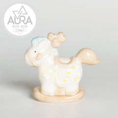 Light blue rocking horse 10.8x4.8x9.8cm