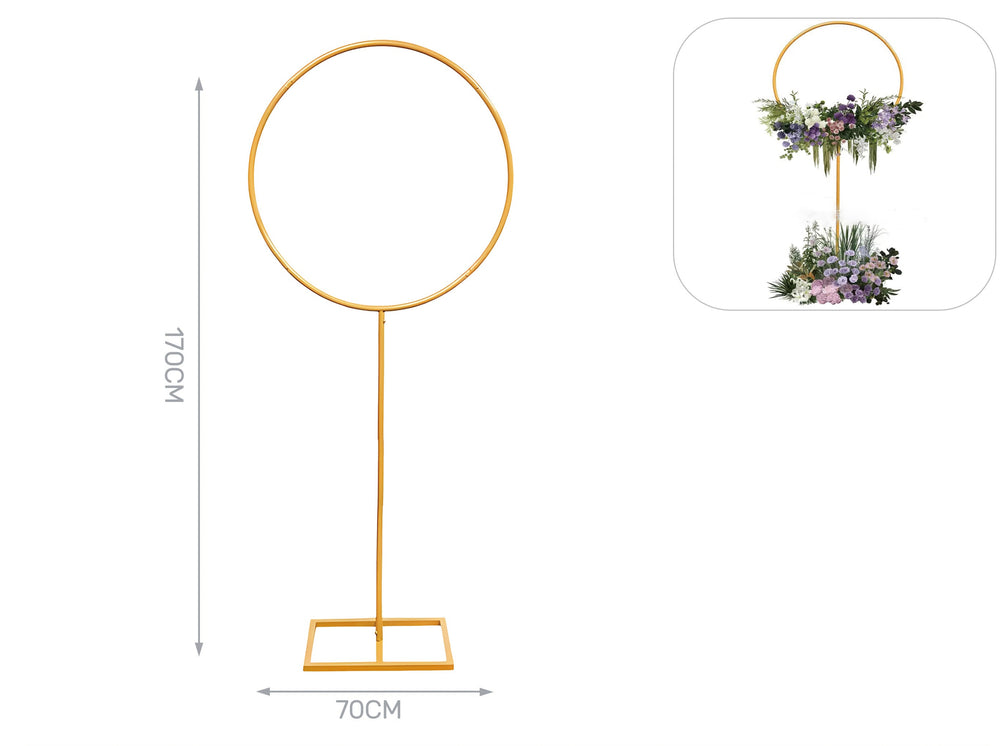Circular balloon stand with bracket 70x170cm gold