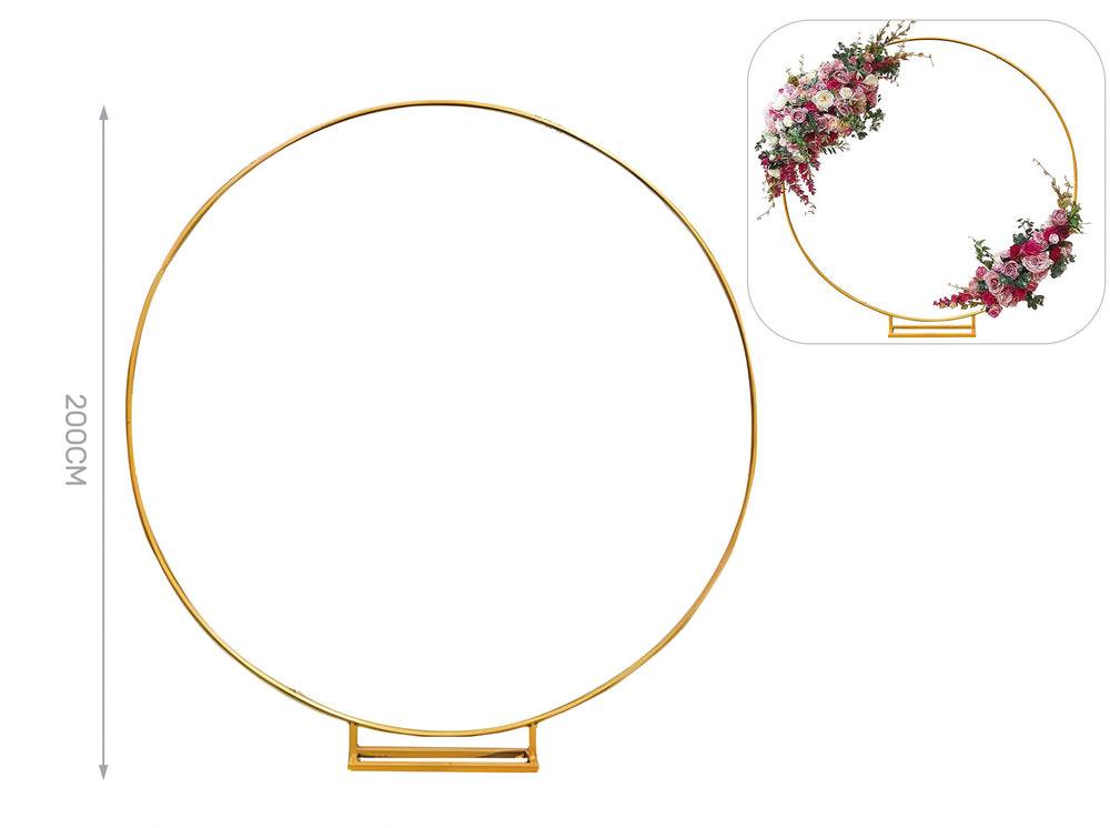 200cm Gold Circular Balloon Stand
