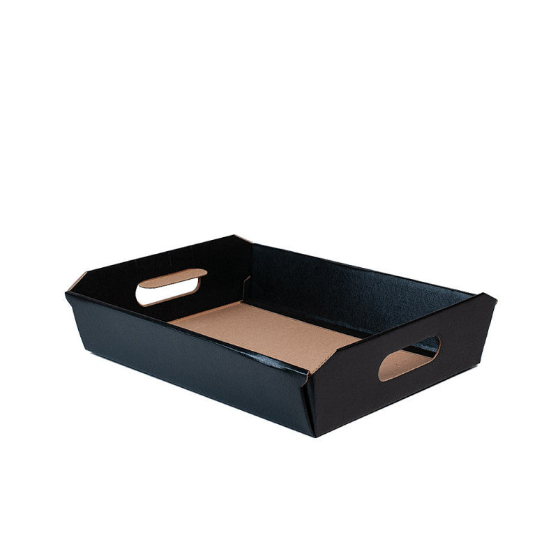 Cesto in cartone 350x260x70mm seta nero