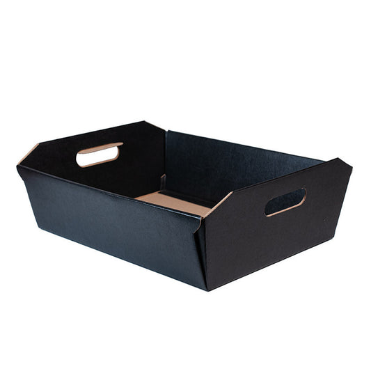 Cesto in cartone 400x300x120mm seta nero