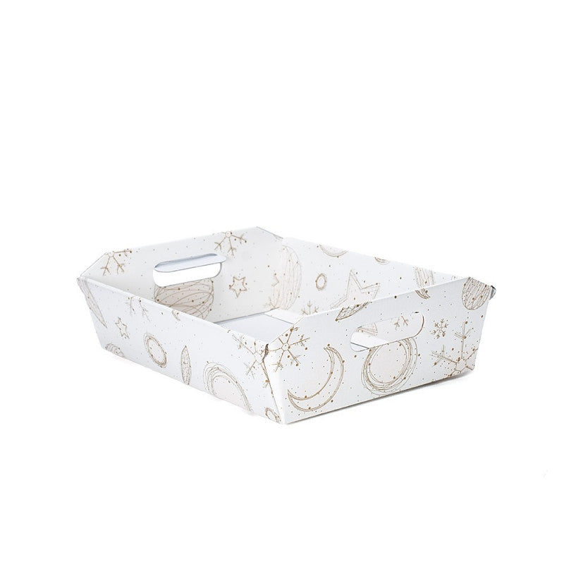 Cardboard basket 310x220x90mm white universe