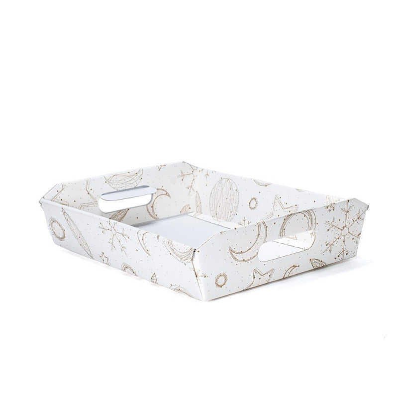 Cardboard basket 350x260x70mm white universe