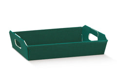Basket 31x22x9cm green spot