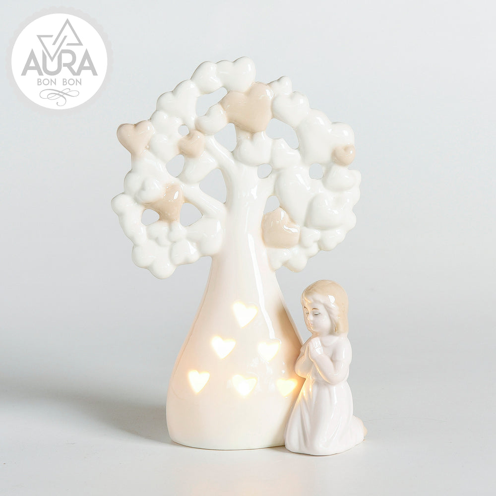 Comunione bimba con albero della vita 11,5x6,6x18cm