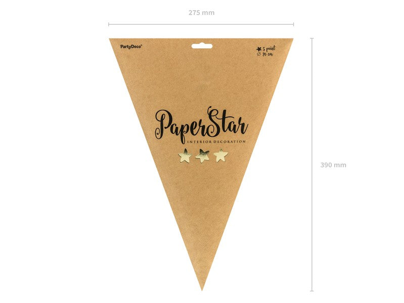 Paper star. 70cm. gold