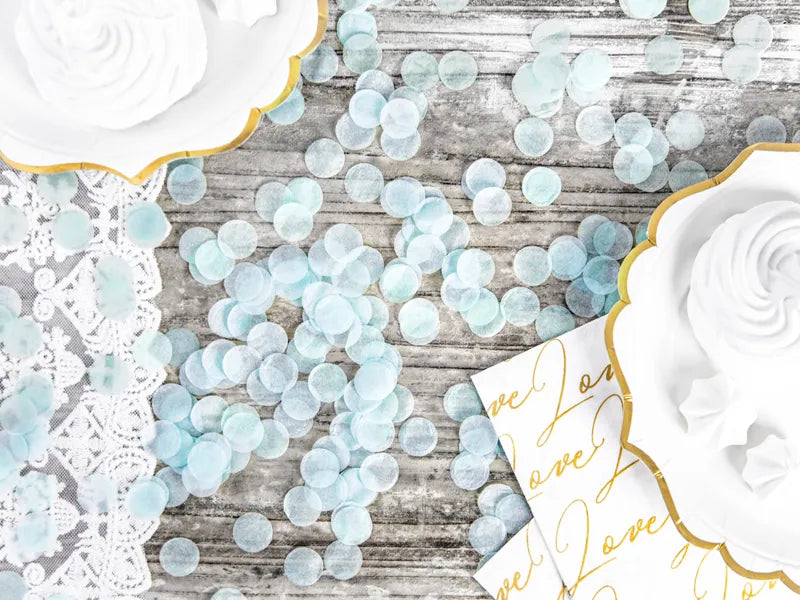 Coriandoli in carta tondi light sky-blue 15g