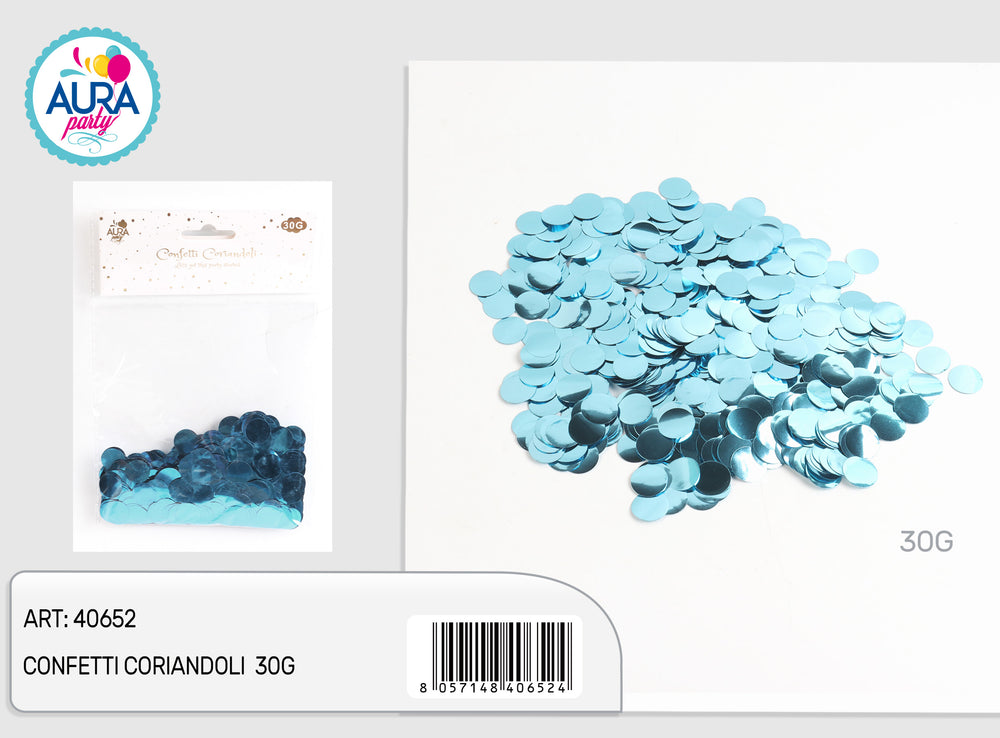 Blue foil confetti