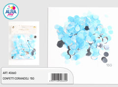 Light blue, white, silver foil confetti