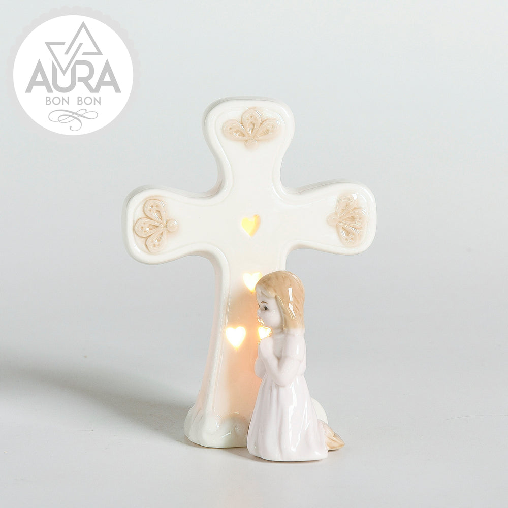 Croce comunione bimba 9,5x7,2x13cm