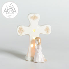 Croce comunione bimba 9,5x7,2x13cm