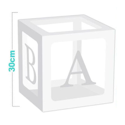 Set 4 cubi "BABY" bianco 30x30cm