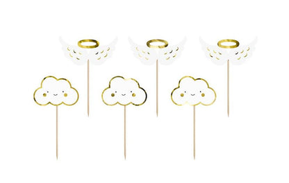 Cupcake toppers - Clouds and Wings 12,5 cm 6pz
