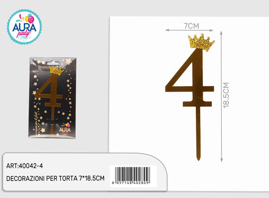 Cake topper oro n. 4