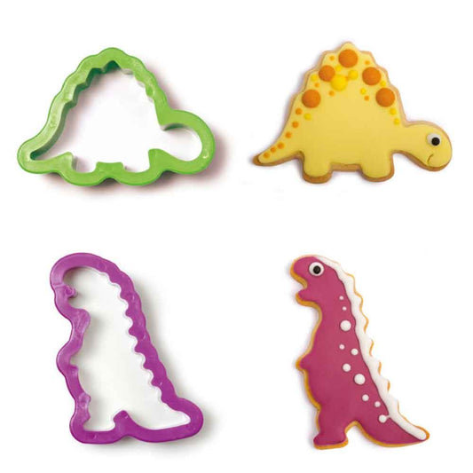 Set of 2 Jurassic plastic cookie cutters