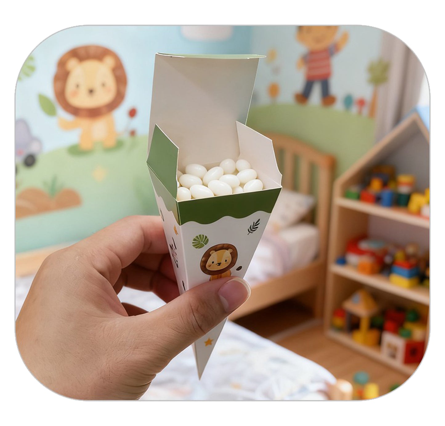Set scatoline cono Party Jungle 4pz 5x12,7cm 4pz