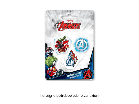 Avengers Erasers 3 pcs shaped erasers