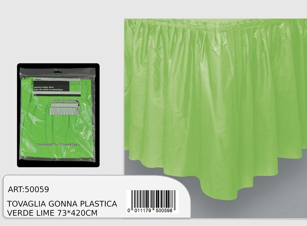 Gonna plastica 73 x 420 cm Verde lime
