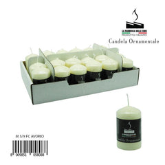 Colored candle, pack of 1 piece, 5x9 ivory