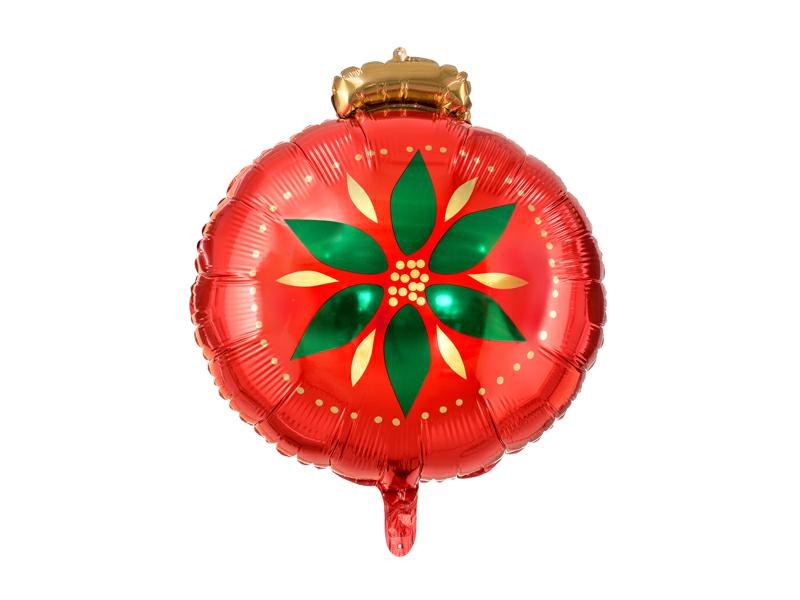 Palloncino in foil pallina di Natale 45x45 cm – PartyDeco, 1 pz