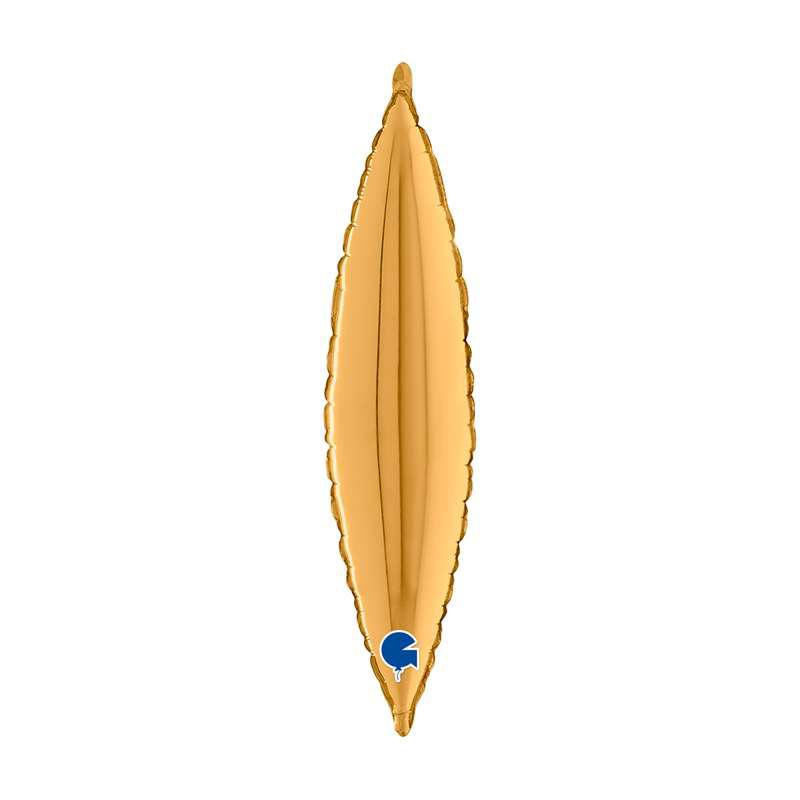 Palloncino in Foil 18"/45cm Foglia Oro "Deco Leaf" - Grabo, 1 pz
