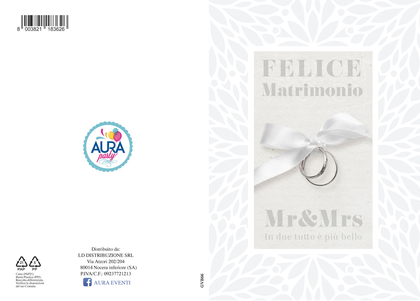 felice matrimonio biglietto