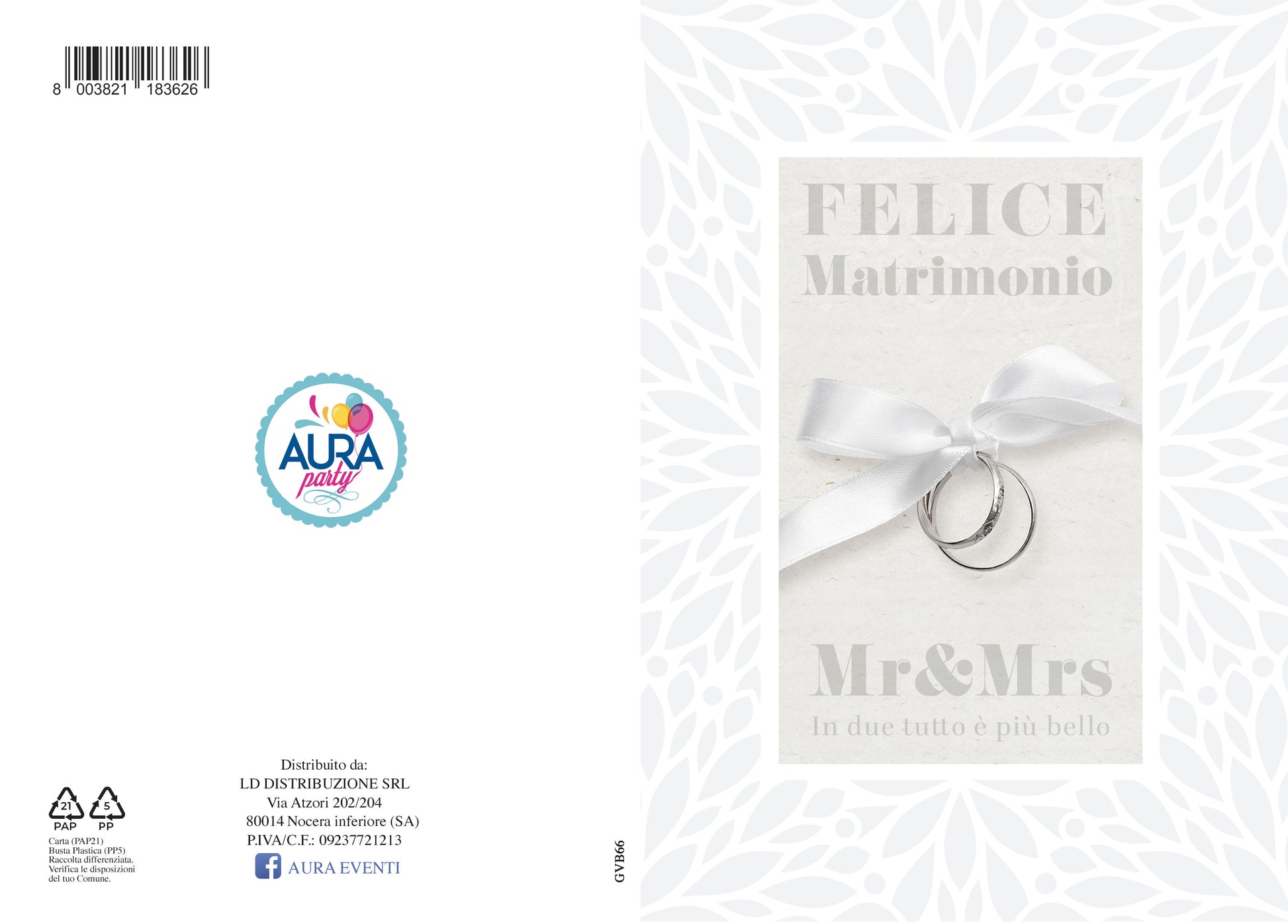 felice matrimonio biglietto