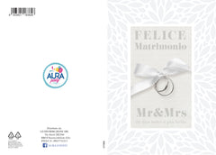 Biglietto di auguri per matrimonio con glitter