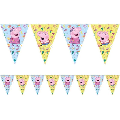 Festone triangolare Peppa Pig messy 230cm