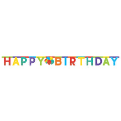 festone banner 1.6mt happy birthday multicolore