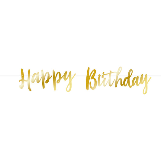 festone banner 1.6mt happy birthday oro