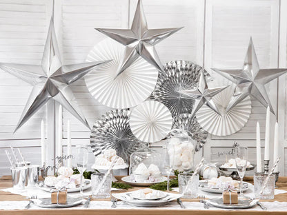 Paper star 45cm silver