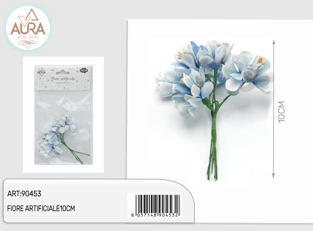 10cm light blue artificial flowers for wedding favors