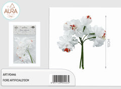 Artificial flowers for wedding favors 10cm white