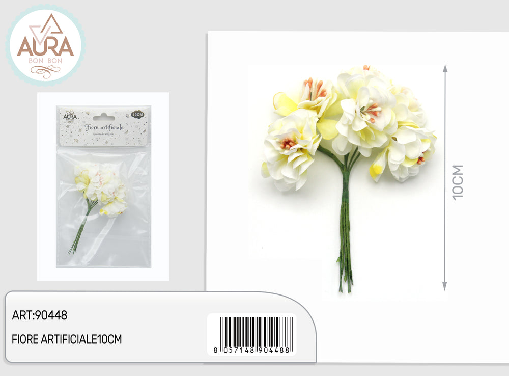 10cm yellow artificial flowers for wedding favors