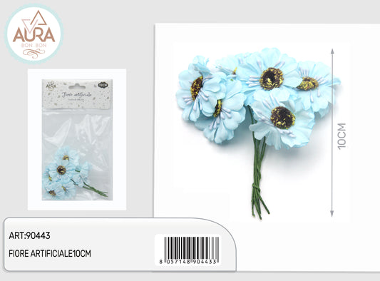 fiori artificiali per bomboniere celeste