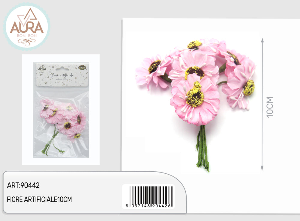 10cm pink artificial flowers for wedding favors
