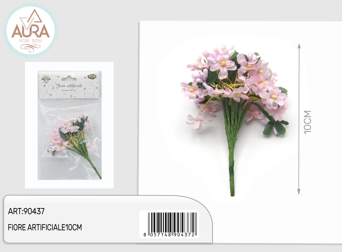 fiori artificiali per bomboniere rosa