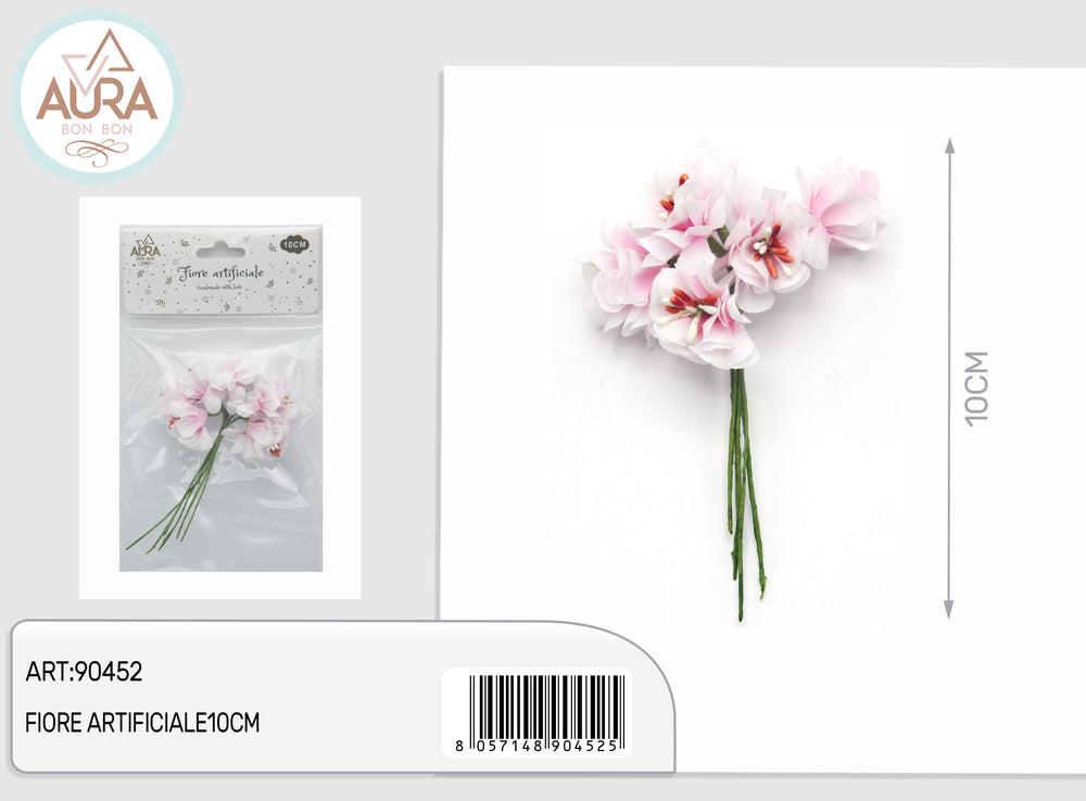 10cm pink artificial flowers for wedding favors