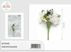 Fiori artificiali per bomboniere 10cm bianco