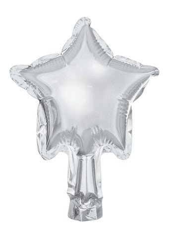 Foil balloons Stars 12cm silver 25pcs