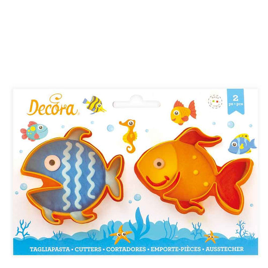 Set of 2 plastic fish cutters