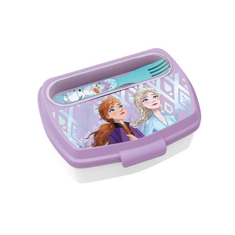Frozen 2 lunch box with cutlery (fork + spoon)