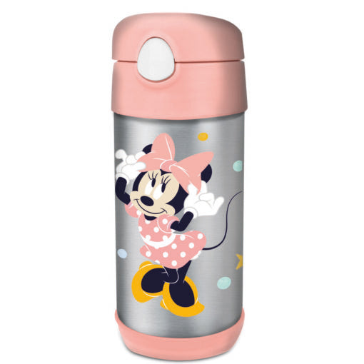 Minnie borraccia in acciaio con cannuccia "Pop Up" 530ml