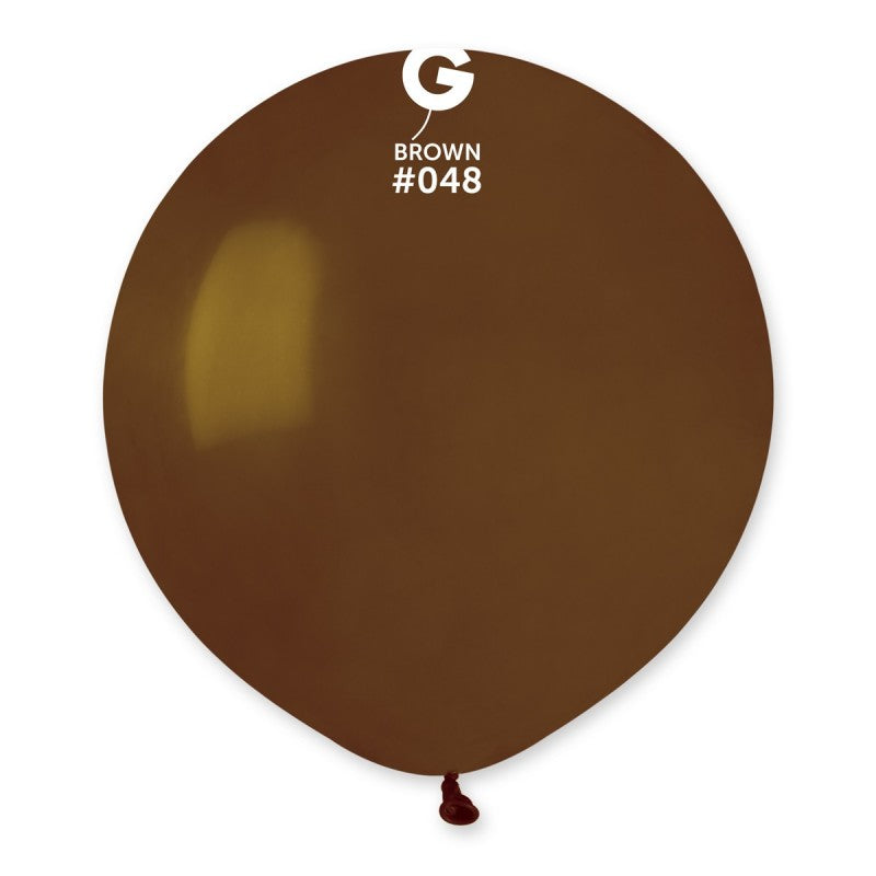 19-inch pastel brown latex balloons, cf.25