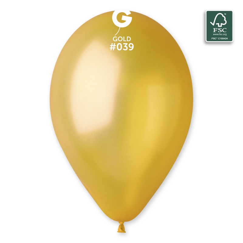 12-inch gold metallic latex balloons, 50 pcs