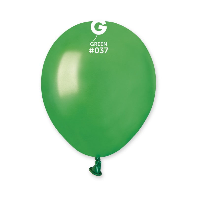 5 inch green metallic latex balloons, 100 pcs