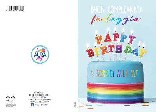 happy birthday torta biglietto