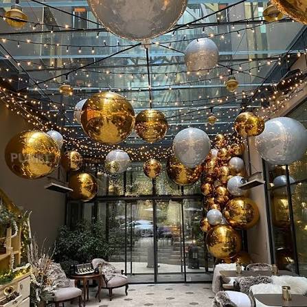 Orbs sfera gonfiabile argento Ø 100 cm – Aura, 1 pz