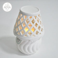 White lamp with LED light (large) 11.5x11.5x17cm